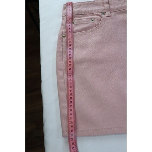 Momo Krom Pastel Light Pink Mini Skirt with‎ Pockets & Button Closure size Large - Picture 13 of 13